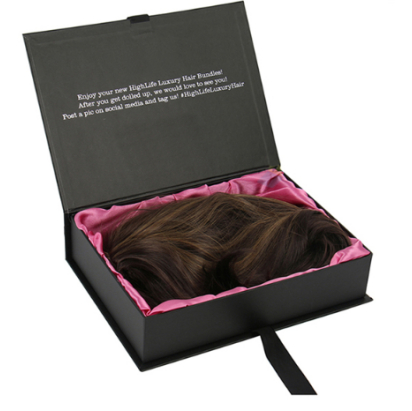 Karton Magnetische Boek Gestalte gegeven Vakje Glanzende Gouden Document Haaruitbreiding Verpakking