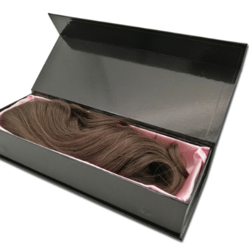 Karton Magnetische Boek Gestalte gegeven Vakje Glanzende Gouden Document Haaruitbreiding Verpakking