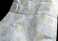 Gouden Aangepaste het Papieren zakdoekje Vlotte Witte Kleur van de Embleemkledingstuk Gedrukte Gift leverancier