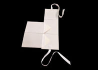 Witte Karton Vierkante Vlakte die Dozen met Open Lint/Sluiting vouwen leverancier