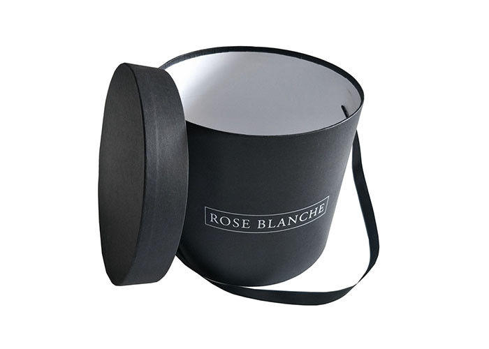 Zwarte Pantone-Kleur om Bloemdoos, de Ronde Glanzende Laminering Corses van de Giftdoos leverancier