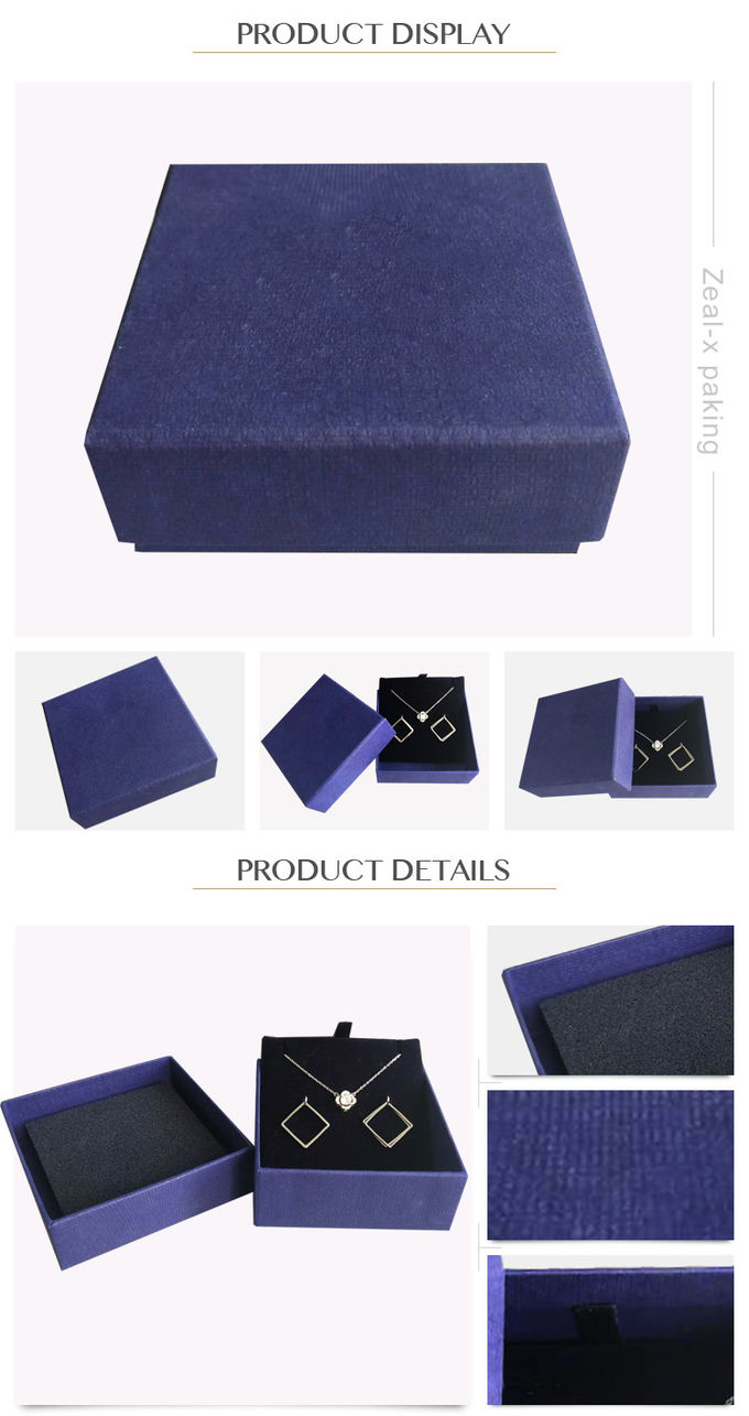 Gepaste kleurdocument Giftvakje het Document van Kartonjuwelen Reeks Verpakking met Schuim