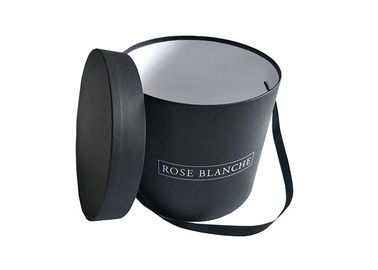 Zwarte Pantone-Kleur om Bloemdoos, de Ronde Glanzende Laminering Corses van de Giftdoos